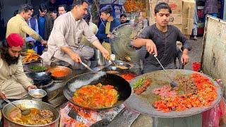 STREET FOOD IN PESHAWAR - PAKISTAN | Traditional Breakfast. Siri Paye | Liver Fried | Chicken Karahi