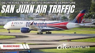 Delta A350 TEAM USA Livery at San Juan Airport | Stunning Takeoff