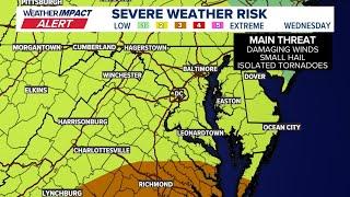 Now: Tracking strong and severe storms in the DC region Wednesday