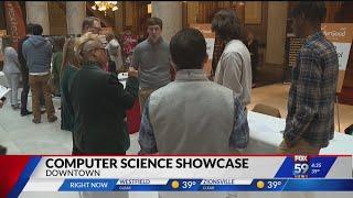 Students show off computer science projects to tackle community problems