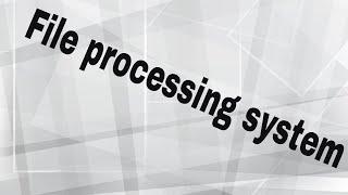 ||File processing ||system ||in ||urdu ||hindi