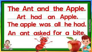 "The Ant and the Apple" PRACTICE READING #1 [KINDERGARTEN,GRADE 1,2,3] @teacherzel