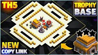 NEW TH5 BASE Link | Best COC Town Hall 5 TROPHY/WAR Base Design – Clash of Clans