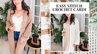 The Regency Triangle Flat Crochet Cardigan - Step by Step Instruction