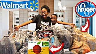 WALMART & KROGER FOOD STAMP GROCERY HAUL | FEEDING A FAMILY OF 4 ON A BUDGET
