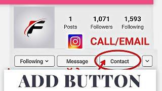 How to add contact button in Instagram account | Instagram contact button call/Email 2022