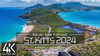 【4K】 Drone RAW Footage  This is SAINT KITTS AND NEVIS 2024 Basseterre & MoreUltraHD Stock Video