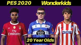 Top Wonderkids in PES 20 | Real Faces | 20 years old