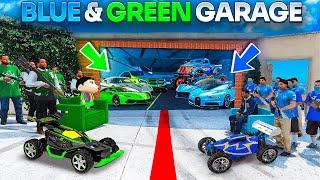 Franklin blue gang & Shinchan Green Gang Open Secret Blue & Green Gangs Car Garage in GTA 5