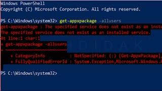 Get-AppxPackage Not Working, Access Denied, Not Recognized, Error in PowerShell (SOLVED)