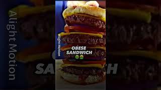 Obese Sandwich (Heart attack Grill) vs Men sandwich #sigma #men #obese