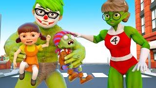 Shadow Of The Ninja - Nickhulk Vs Zombie - Nick Love Tani Hero Scary Teacher 3D Animation