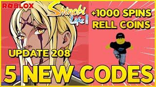 *NEW CODES*5 WORKING CODES for SHINOBI LIFE 2  Update 208  Codes for Shinobi Life 2 Roblox  2023