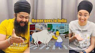 INDIAN Couple in UK React on Homer goes to India