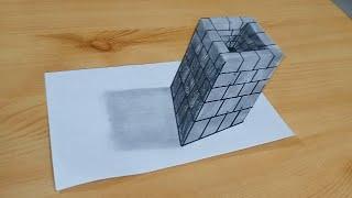 very easy 3d drawing on paper for beginners how to draw 3d