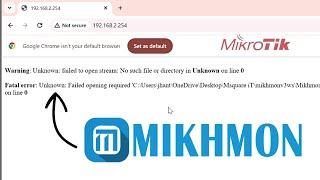 Mikhmon: Unknown failed to open stream No such file or directory in Unknown on line 0 ( Solved !!!)