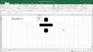 How to Type the Divide (Division) Symbol in Excel