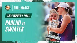 Swiatek vs Paolini 2024 Women's final Full Match | Roland-Garros