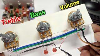 How to make bass treble & volume controller | Heavy bass treble for any diy Amplifier