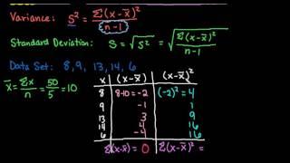 Sample Variance and Standard Deviation