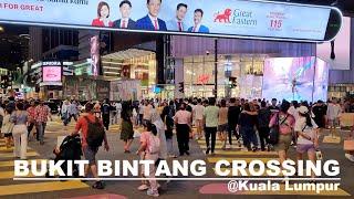 Night walking around at BUKIT BINTANG CROSSING  prepare for DEEPAVALI in Kuala Lumpur  Malaysia