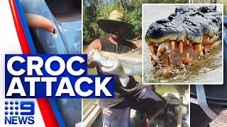 Fisherman attacked by monster crocodile while sleeping in boat | 9 News Australia