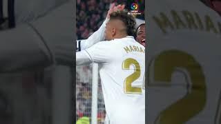 Mariano's superb goal...    #shorts #laligasantander #mariano #realmadrid #elclasico