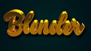 Golden 3D  Text in Blender 2.93