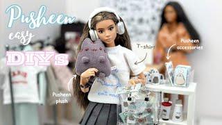 DIYed Pusheen doll accessories - Seven cute easy Barbie doll crafts!