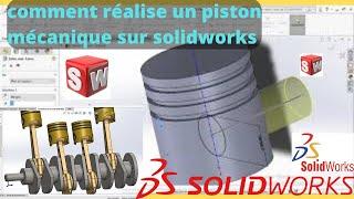 Piston comment réalise un piston mécanique sur solidworks pour  Moteur à combustion interne