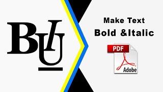 How to make text Bold and Italic in pdf text box in Adobe Acrobat Pro DC 2022