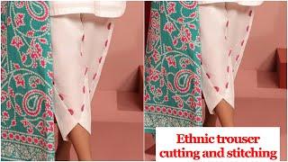 Designer  cut trouser ( shalwar ) Design cutting and stitching with easy method