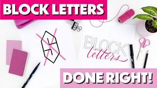 QUICKLY & EASILY Create Block Letters (The Perfect Pair for Hand Lettered Text!)