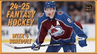 Fantasy Hockey 24-25: Week 4 Schedule, Adds, Goaltending