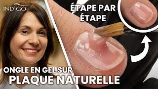 Durcissement de la plaque d'ongle naturelle avec du gel étape par étape | Indigo Nails Français