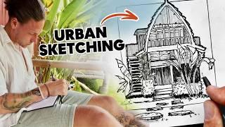 How I try Urban Sketching in Bali 2024