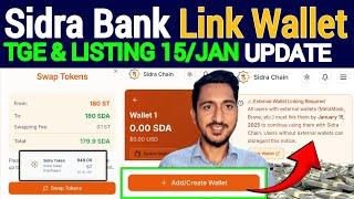 Sidra Bank TGE & Link External Wallet MetaMask etc Required? | Sidra Bank KYC New Update