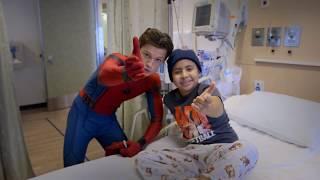 Tom Holland, Spider-Man: Homecoming, Visits Kids at Children's Hospital Los Angeles