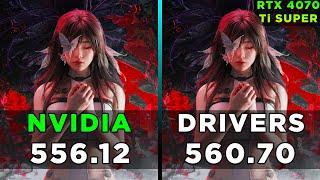 Nvidia Drivers | 556.12 vs 560.70 - Comparison in 9 Games | RTX 4070 Ti SUPER