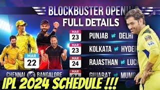 CSK VS RCB  IPL 2024 Schedule Full Match Details