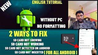 SD Card Not Detected Android Without Formatting (No PC) || SD Card Not Showing Or Not Inserted [Fix]