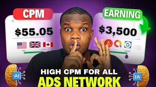 Adsense Alternative New High CPM Ad Networks Instant Approval 2025 | $55 CPM For Bloggers 