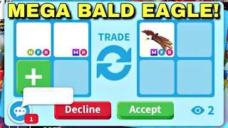 OMGG! I OFFERED FOR THE WORLD’S FIRST EXOTIC MEGA BALD EAGLE! + TRADED NEON RODEO BULL! #adoptme