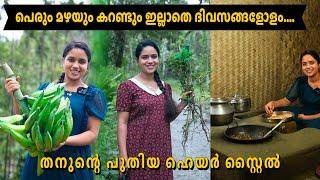 പെരും മഴയും കറണ്ടും ഇല്ലാതെ ദിവസങ്ങളോളം...തനുന്റെ പുതിയ ഹെയർ സ്റ്റൈൽ