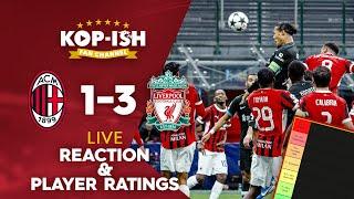 REDS SCORE THREE IN ITALY | AC MILAN 1-3 LIVERPOOL | LIVE MATCH REACTION & PLAYER RATING