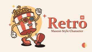 Creating a Retro Mascot-Style Character in Illustrator | Step-by-Step Tutorial