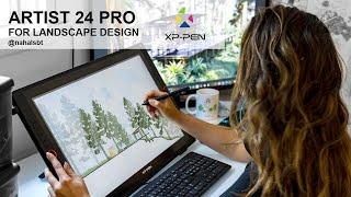 XP-PEN Artist 24 Pro for Landscape Design Featuring Nahal Sohbati