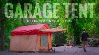 GoOut Ep.26 : กระท่อมน้อยกลางป่าหน้าร้อน / Tent-mark design Garage Tent / solo camping / asmr