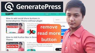 How to Remove Read More Button in GeneratePress WordPress theme