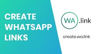 How to create WHATSAPP short links for free | Walink